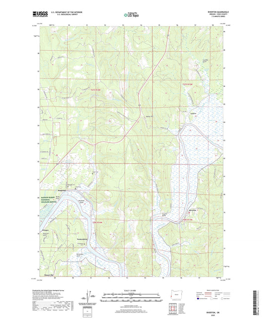 Riverton Oregon US Topo Map Image