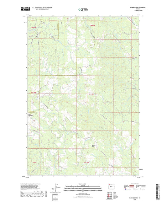Roaring Creek Oregon US Topo Map Image