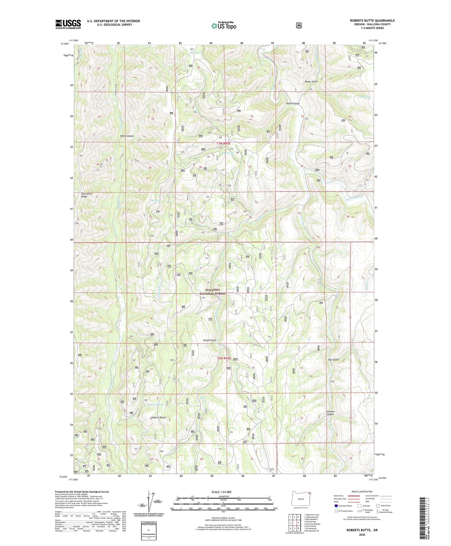 Roberts Butte Oregon US Topo Map Image