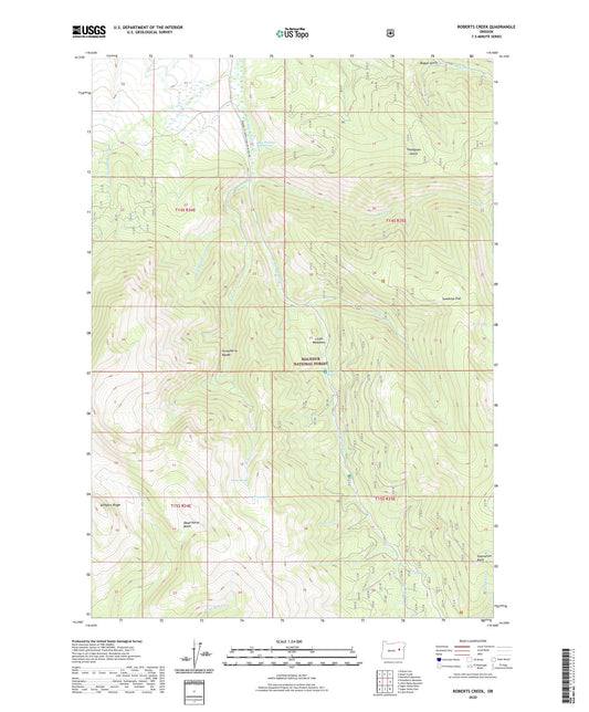 Roberts Creek Oregon US Topo Map Image