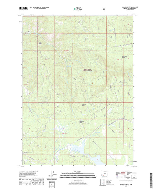 Robinson Butte Oregon US Topo Map Image