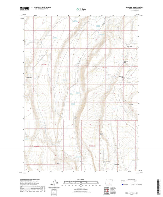 Rock Camp Draw Oregon US Topo Map Image