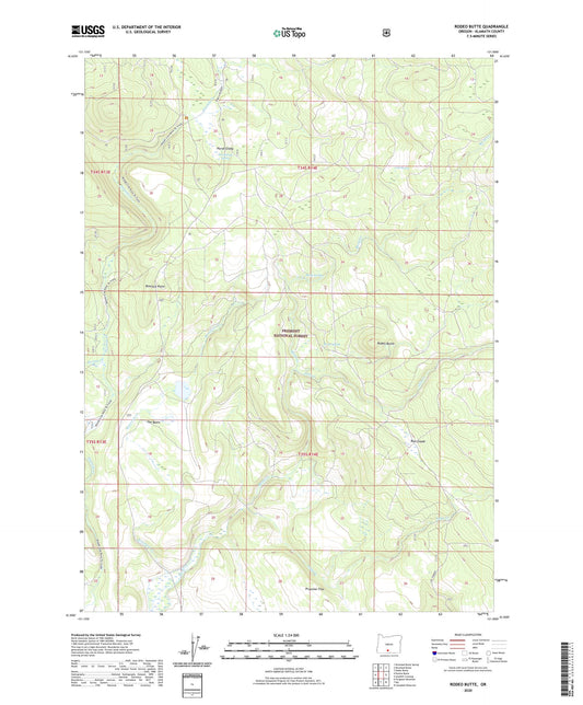 Rodeo Butte Oregon US Topo Map Image