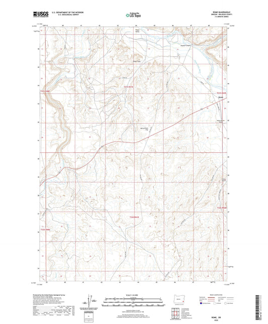 Rome Oregon US Topo Map Image