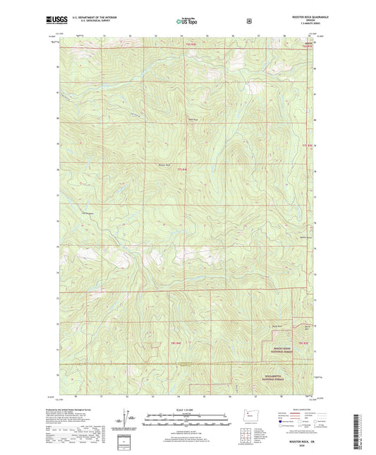 Rooster Rock Oregon US Topo Map Image