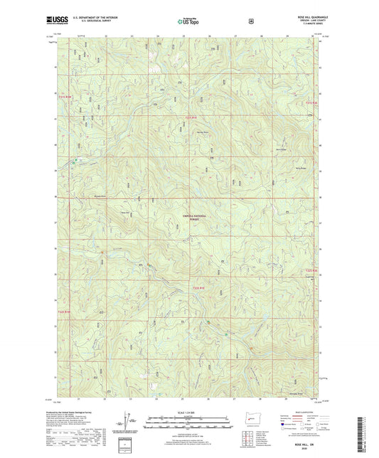 Rose Hill Oregon US Topo Map Image