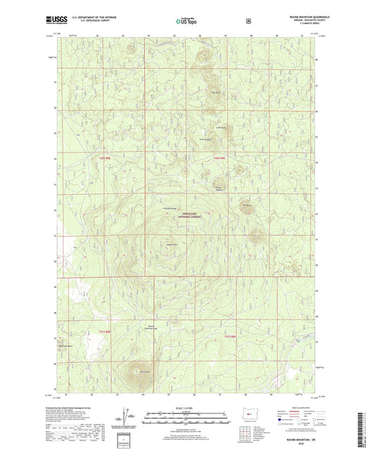 Round Mountain Oregon US Topo Map Image