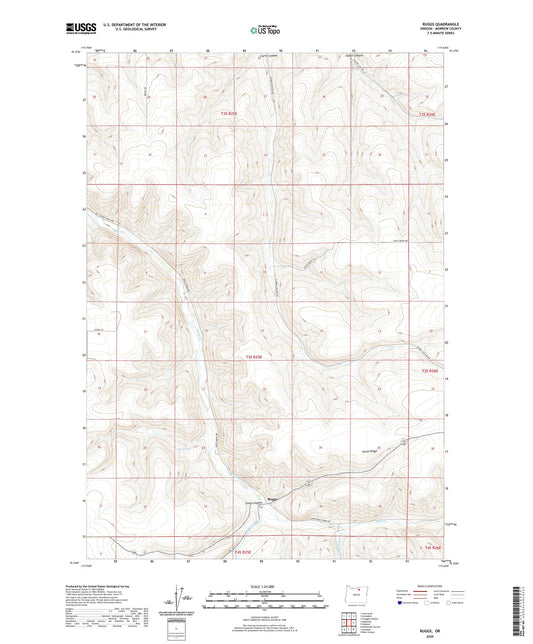 Ruggs Oregon US Topo Map Image