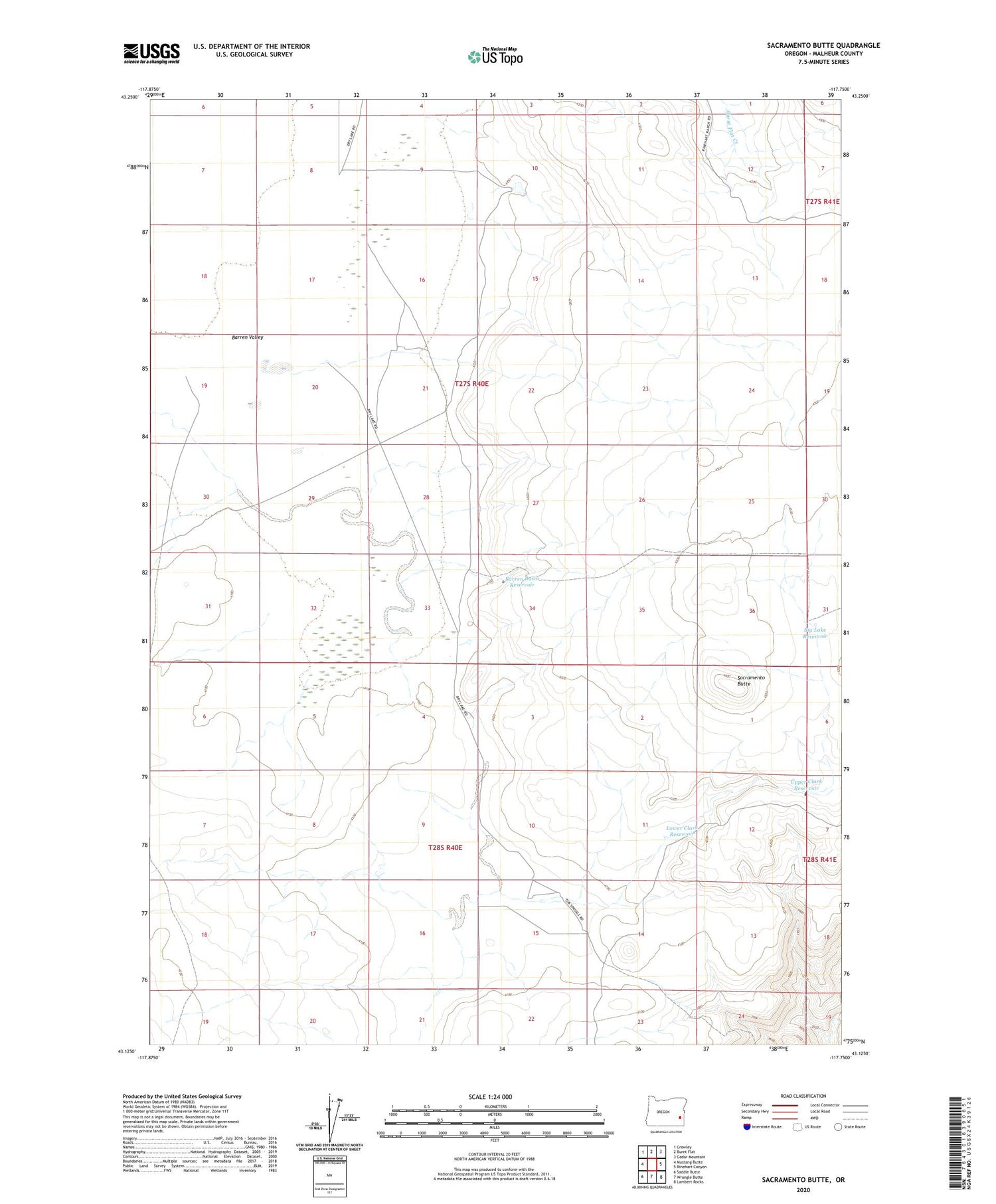 Sacramento Butte Oregon US Topo Map Image