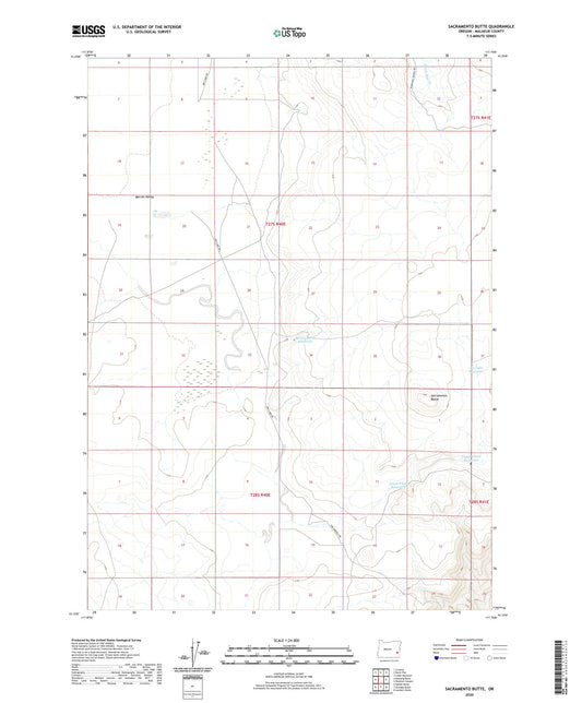 Sacramento Butte Oregon US Topo Map Image