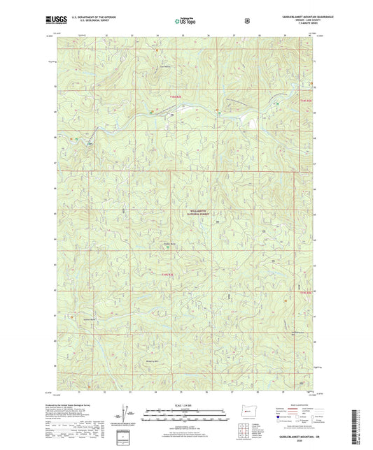 Saddleblanket Mountain Oregon US Topo Map Image