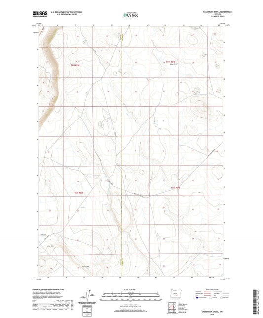 Sagebrush Knoll Oregon US Topo Map Image