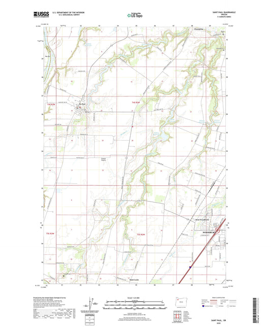 Saint Paul Oregon US Topo Map Image
