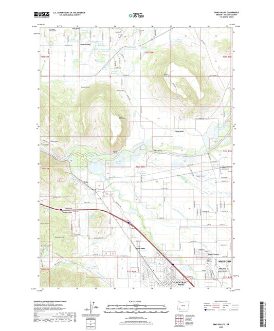 Sams Valley Oregon US Topo Map Image