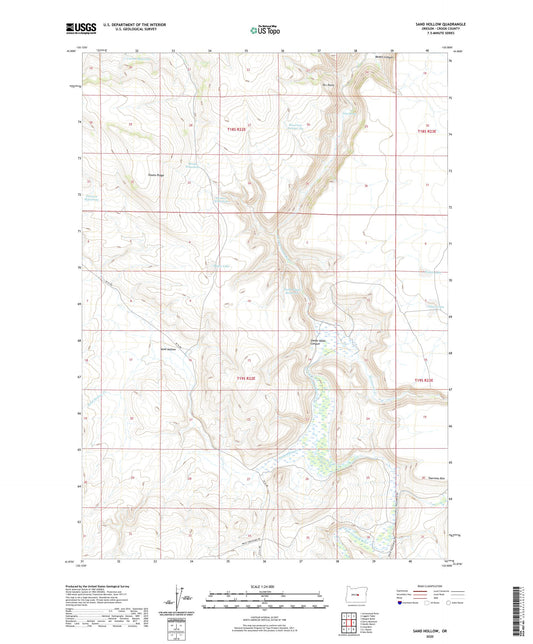 Sand Hollow Oregon US Topo Map Image