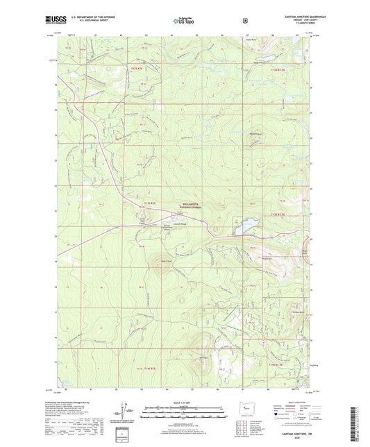 Santiam Junction Oregon US Topo Map Image