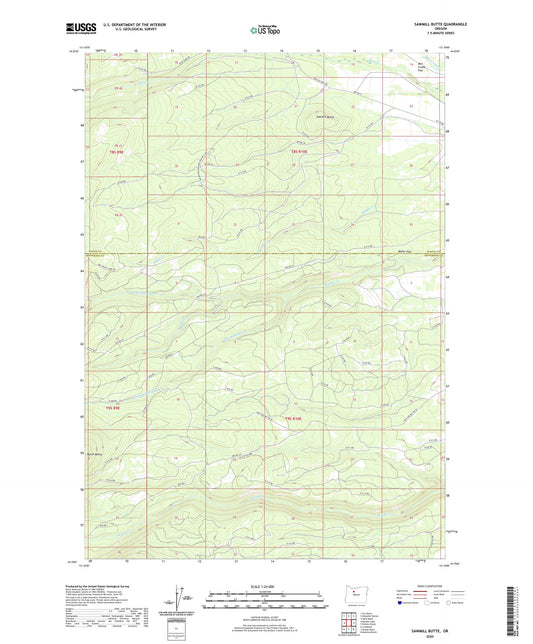 Sawmill Butte Oregon US Topo Map Image