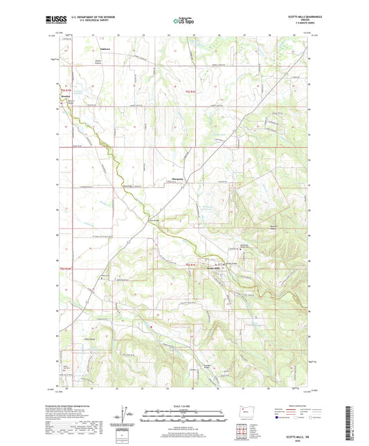 Scotts Mills Oregon US Topo Map Image