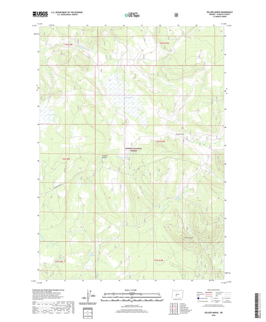 Sellers Marsh Oregon US Topo Map Image