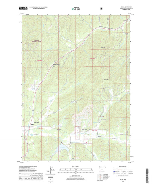 Selma Oregon US Topo Map Image