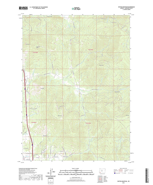 Sexton Mountain Oregon US Topo Map Image
