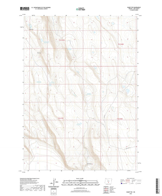 Sharp Top Oregon US Topo Map Image