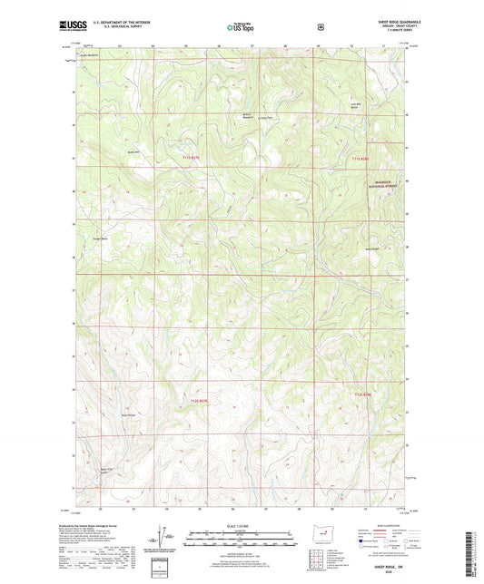 Sheep Ridge Oregon US Topo Map Image