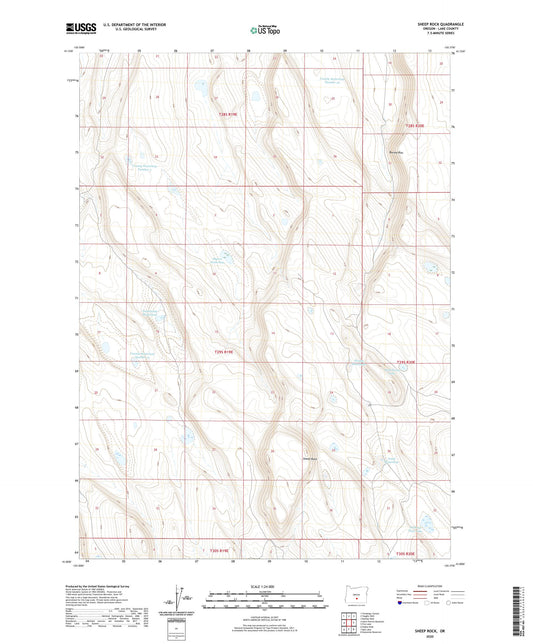 Sheep Rock Oregon US Topo Map Image