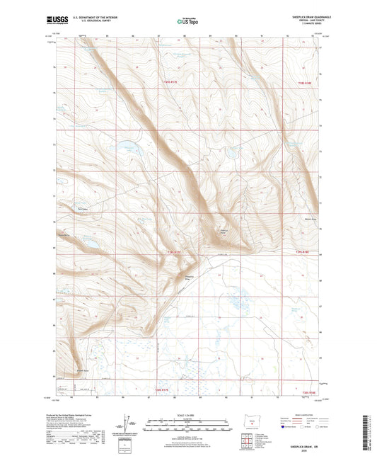 Sheeplick Draw Oregon US Topo Map Image