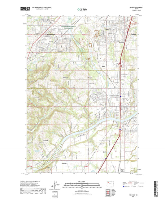 Sherwood Oregon US Topo Map Image