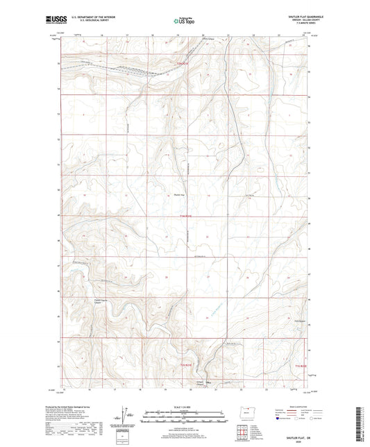 Shutler Flat Oregon US Topo Map Image