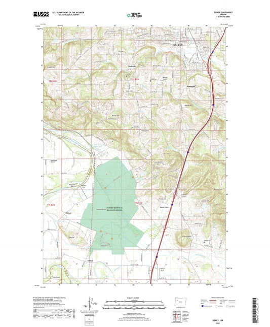 Sidney Oregon US Topo Map Image