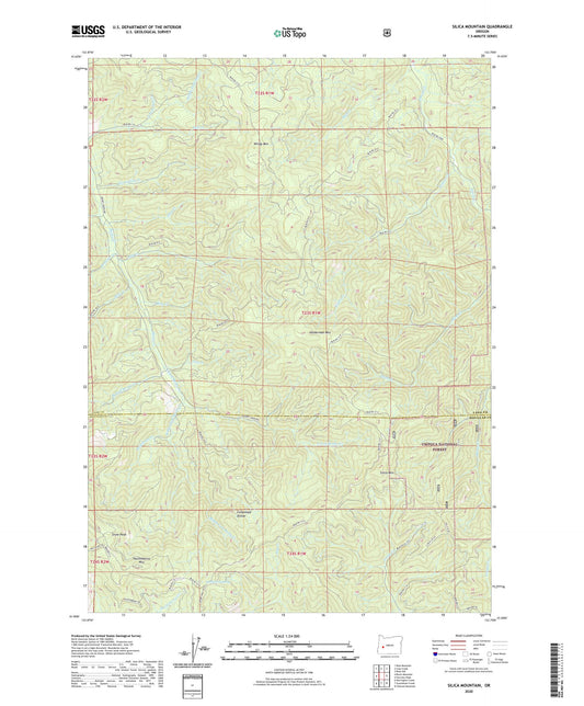Silica Mountain Oregon US Topo Map Image