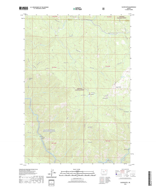 Silver Butte Oregon US Topo Map Image