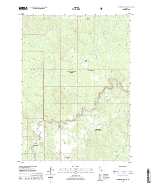 Silver Dollar Flat Oregon US Topo Map Image