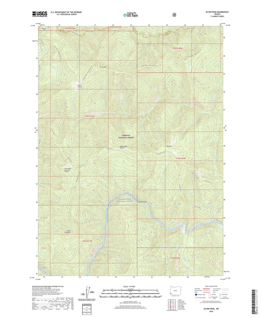 Silver Peak Oregon US Topo Map Image