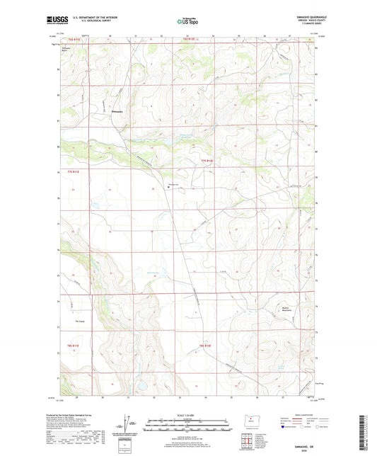 Simnasho Oregon US Topo Map Image