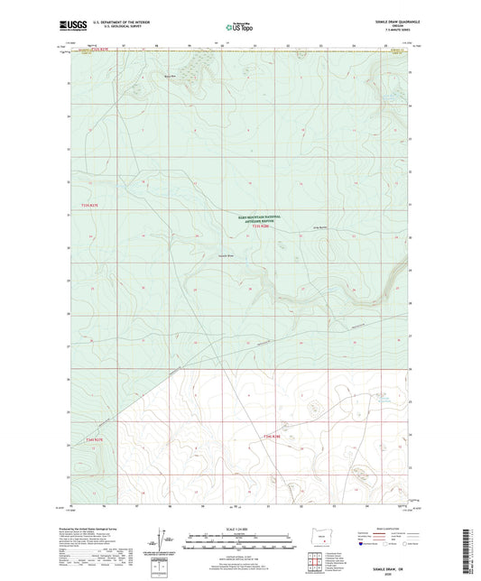 Sixmile Draw Oregon US Topo Map Image