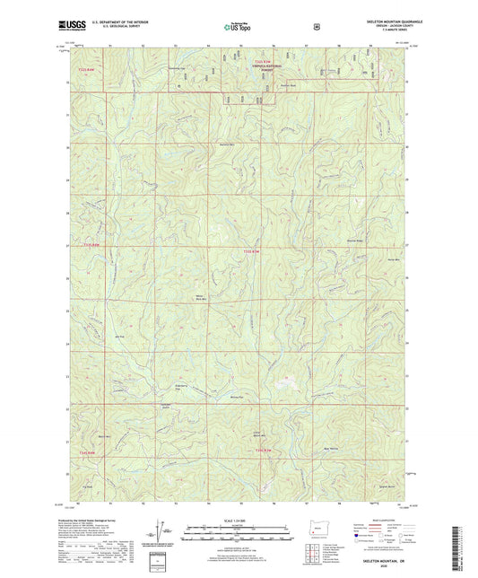 Skeleton Mountain Oregon US Topo Map Image