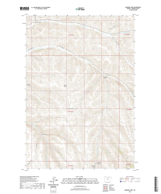 Skinners Fork Oregon US Topo Map Image