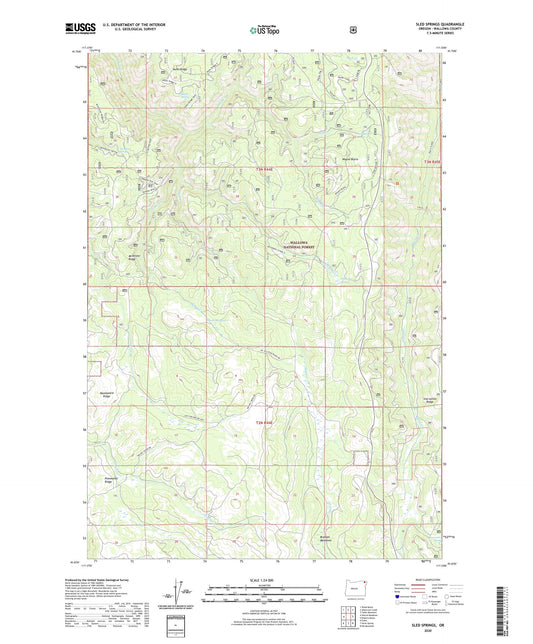 Sled Springs Oregon US Topo Map Image