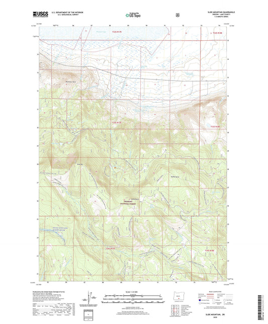 Slide Mountain Oregon US Topo Map Image