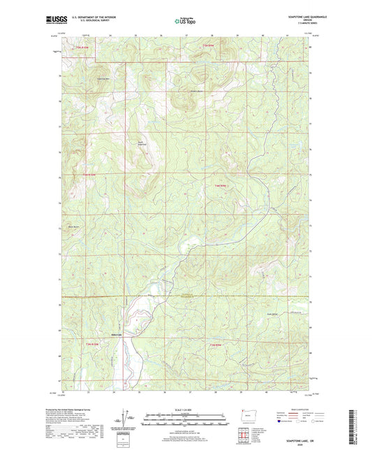 Soapstone Lake Oregon US Topo Map Image