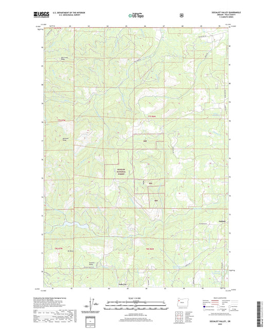 Socialist Valley Oregon US Topo Map Image