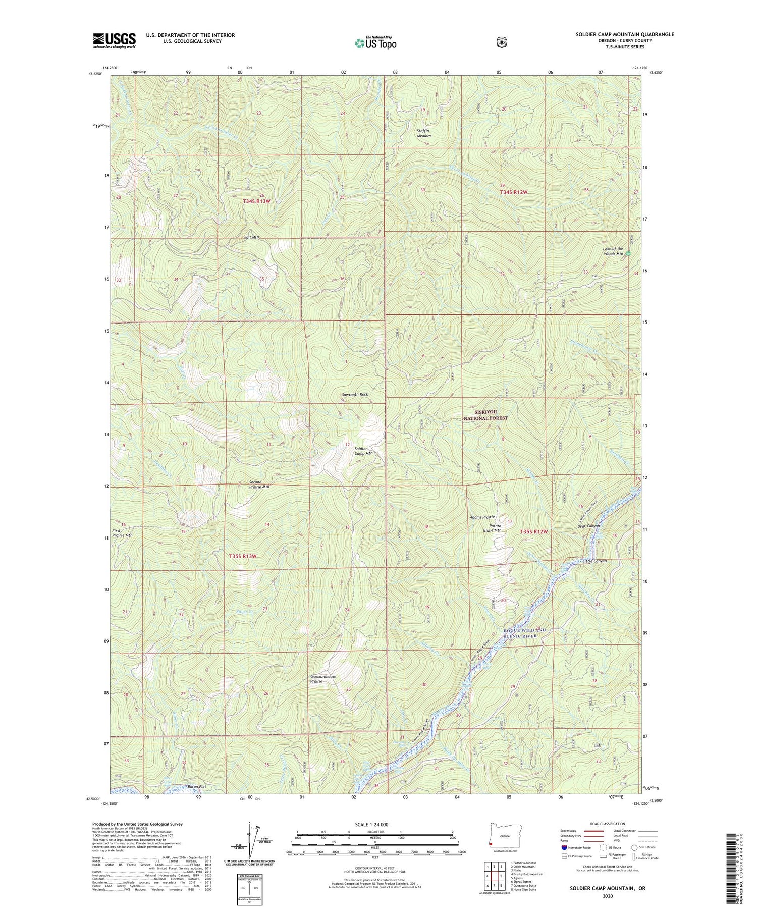 Soldier Camp Mountain Oregon US Topo Map Image