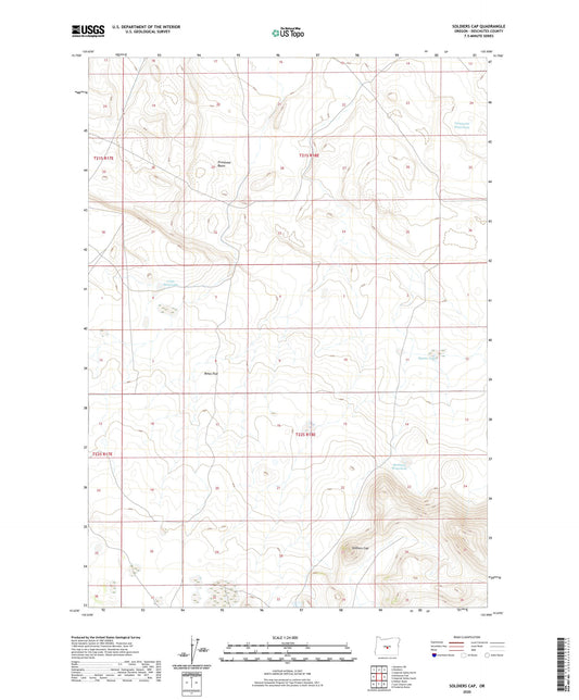 Soldiers Cap Oregon US Topo Map Image