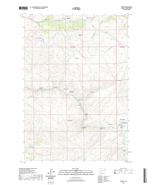 Sparta Oregon US Topo Map Image