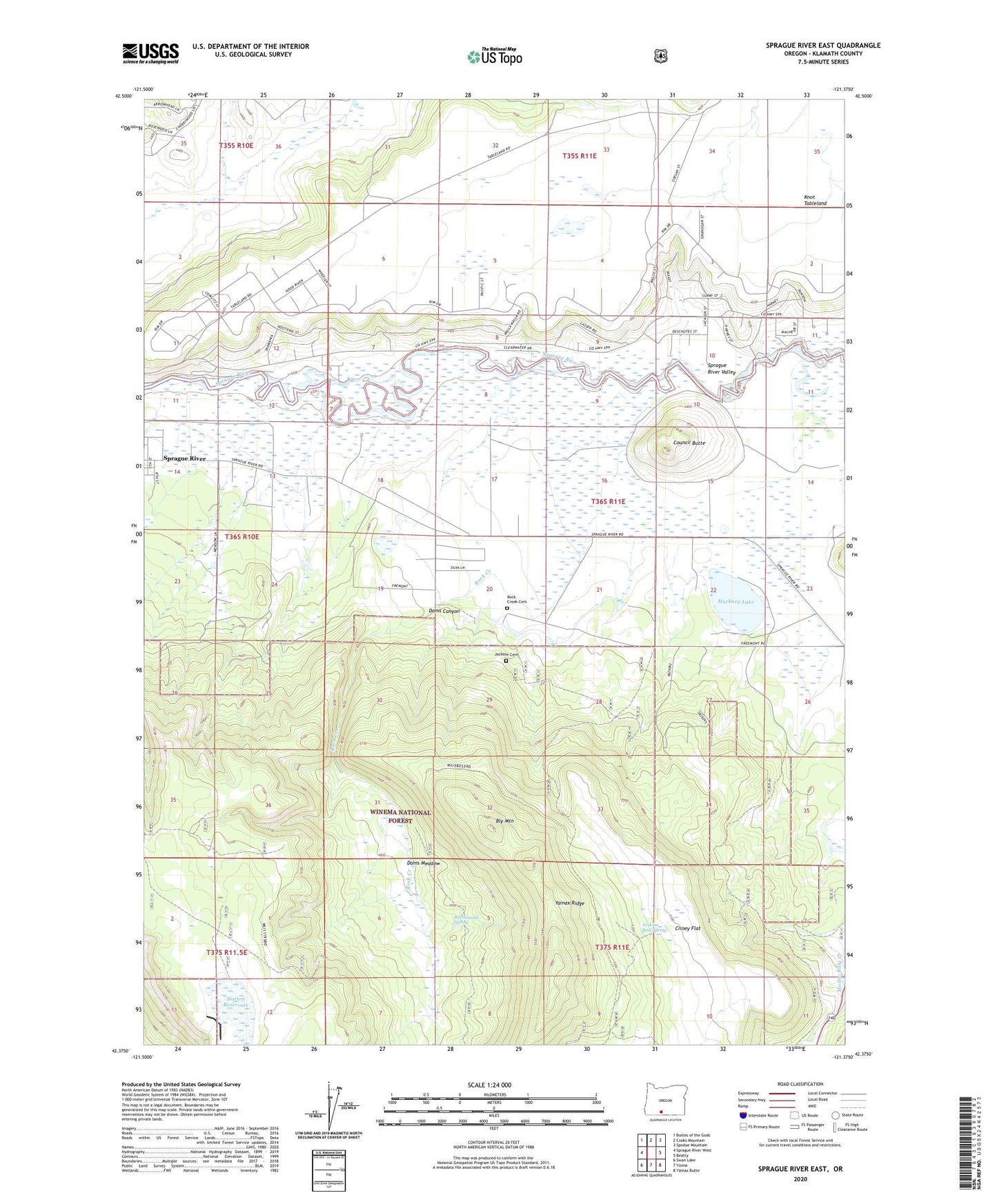 Sprague River East Oregon US Topo Map Image