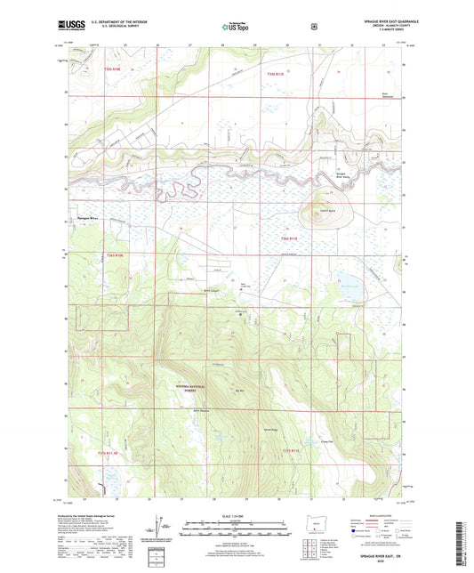 Sprague River East Oregon US Topo Map Image