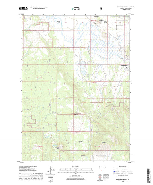 Sprague River West Oregon US Topo Map Image